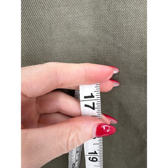 American Eagle Skirt Womens 18 Olive Green Mini Button Denim - Picture 6 of 7